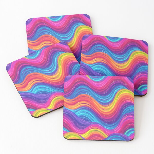 Item preview, Vibrant Colorful Wave Background – Energetic Blue Pink Yellow Flow designed and sold by Unlimited-Style.