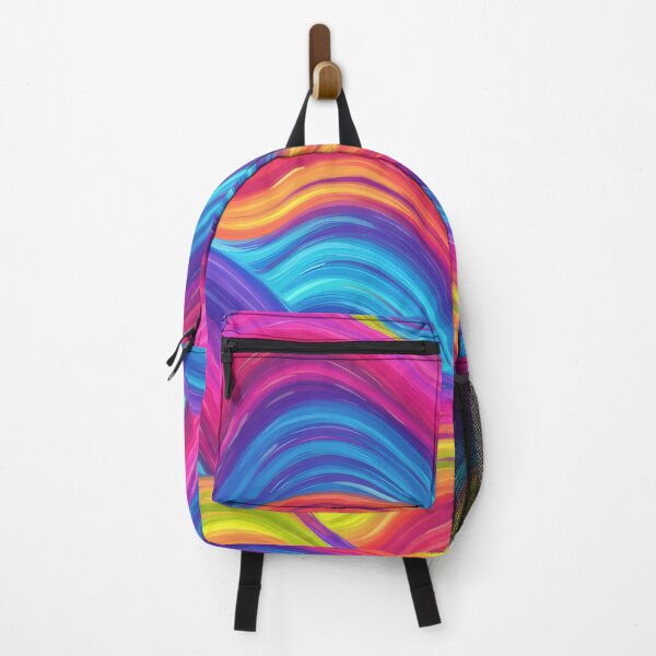 Item preview, Vibrant Colorful Wave Background – Energetic Blue Pink Yellow Flow designed and sold by Unlimited-Style.