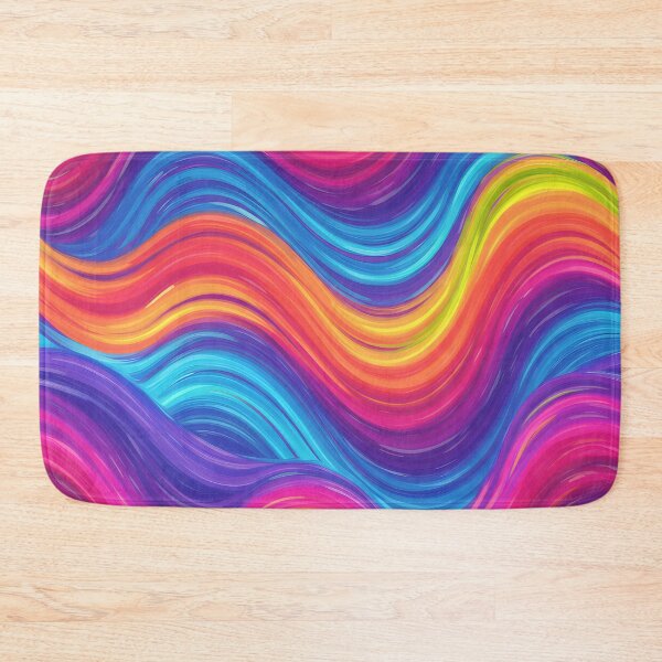 Item preview, Vibrant Colorful Wave Background – Energetic Blue Pink Yellow Flow designed and sold by Unlimited-Style.