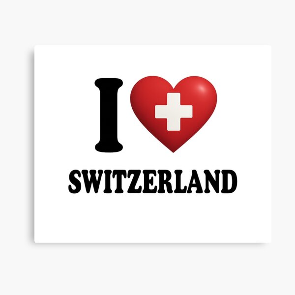 Item preview, I Love Switzerland Heart Design with Swiss Flag designed and sold by Eurotrucker Adventures.