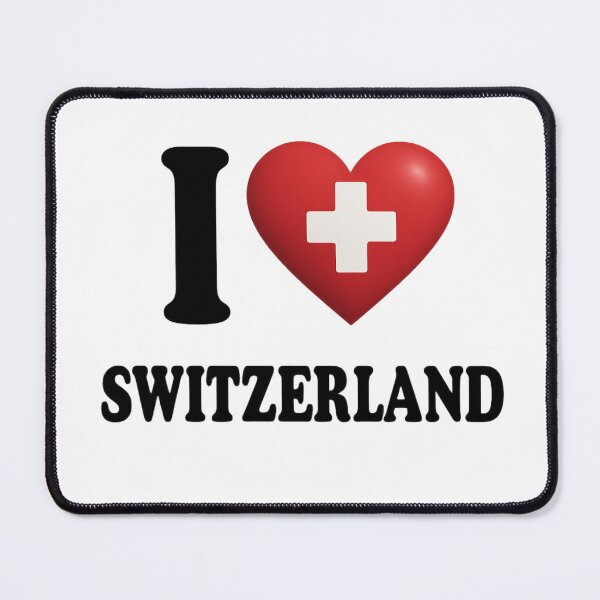 Item preview, I Love Switzerland Heart Design with Swiss Flag designed and sold by Eurotrucker Adventures.