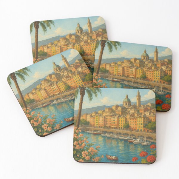 Item preview, Boats Along the Genova Marina designed and sold by Aryabek.