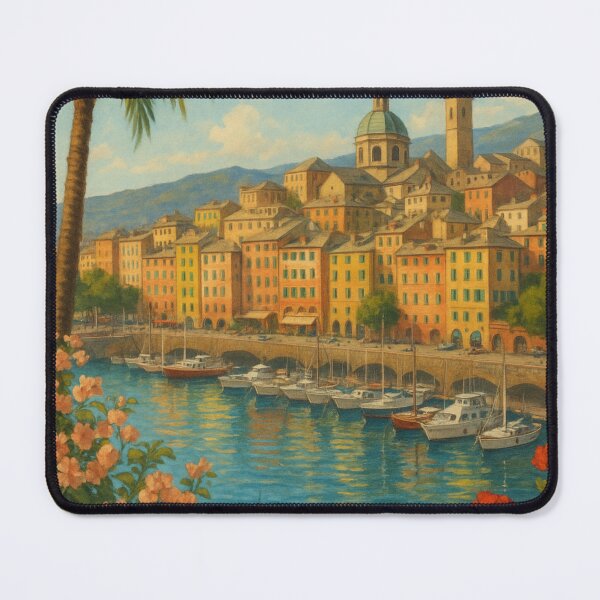 Item preview, Boats Along the Genova Marina designed and sold by Aryabek.