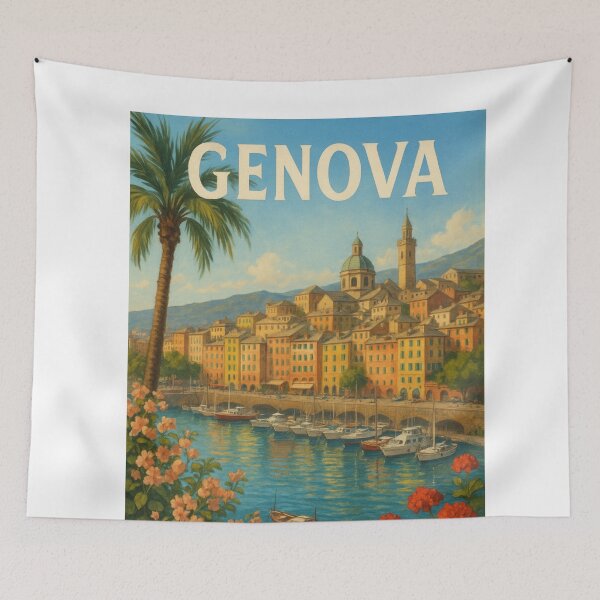Item preview, Boats Along the Genova Marina designed and sold by Aryabek.