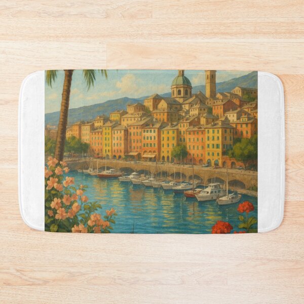 Item preview, Boats Along the Genova Marina designed and sold by Aryabek.