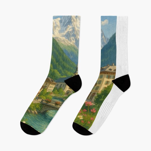 Item preview, Chamonix-Mont-Blanc Village and River designed and sold by Aryabek.