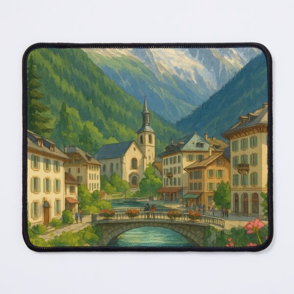 Item preview, Chamonix-Mont-Blanc Village and River designed and sold by Aryabek.
