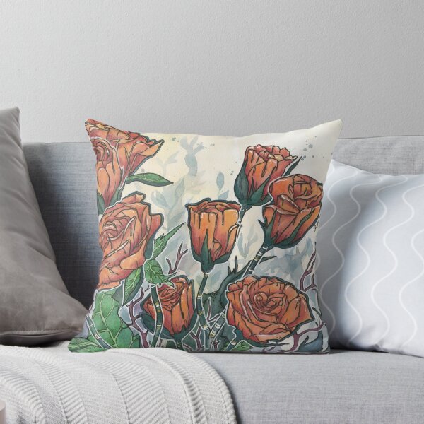 Item preview, Orange roses with brambles designed and sold by Joan and Rose.