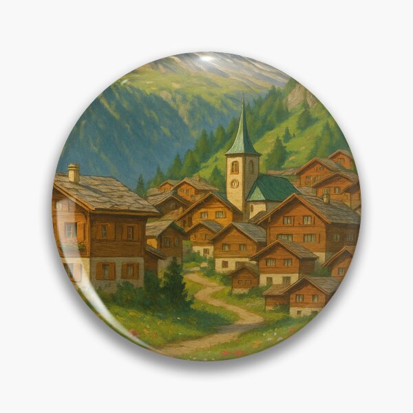 Item preview, Zermatt Village and the Matterhorn  designed and sold by Aryabek.