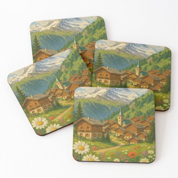 Item preview, Zermatt Village and the Matterhorn  designed and sold by Aryabek.