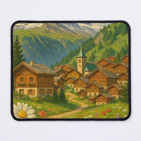 Item preview, Zermatt Village and the Matterhorn  designed and sold by Aryabek.