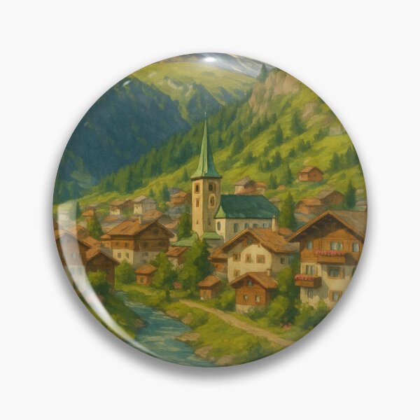 Item preview, Matterhorn Over Zermatt Chalets designed and sold by Aryabek.