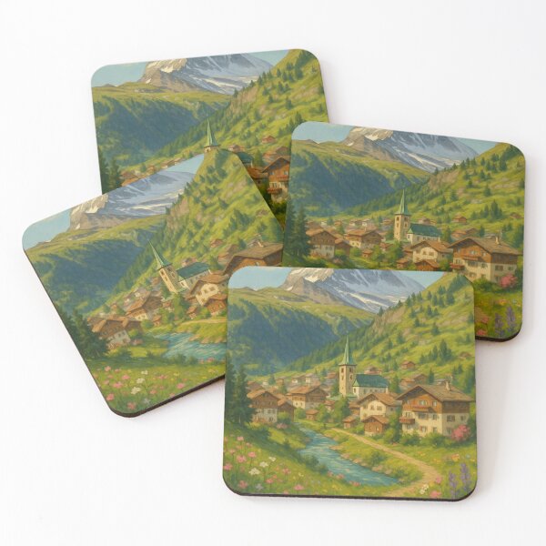 Item preview, Matterhorn Over Zermatt Chalets designed and sold by Aryabek.