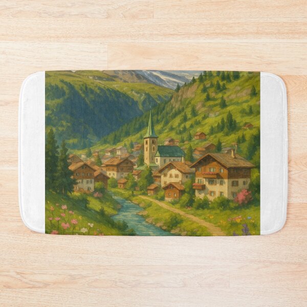Item preview, Matterhorn Over Zermatt Chalets designed and sold by Aryabek.