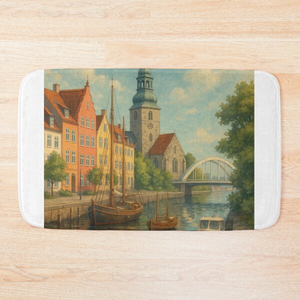 Item preview, Aalborg Canalfront with Budolfi Cathedral designed and sold by Aryabek.