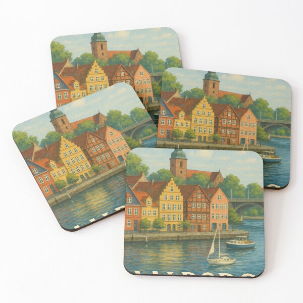 Item preview, Aalborg Canalfront with Budolfi Cathedral designed and sold by Places On Earth.