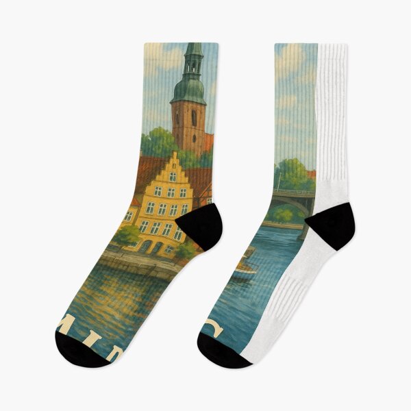 Item preview, Aalborg Canalfront with Budolfi Cathedral designed and sold by Places On Earth.