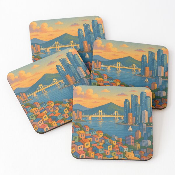Item preview, Busan Skyline & Gwangan Bridge at Sunset designed and sold by Places On Earth.