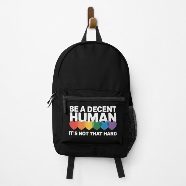 Item preview, A Decent Human It's Not That Hard LGBT Rainbow Heart designed and sold by NightWisdom.