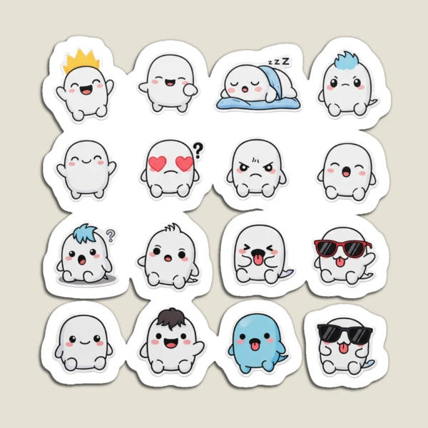 Cute & Funny Pip Stickers for Laptop, Journal, Phone — Magnet by BiMood