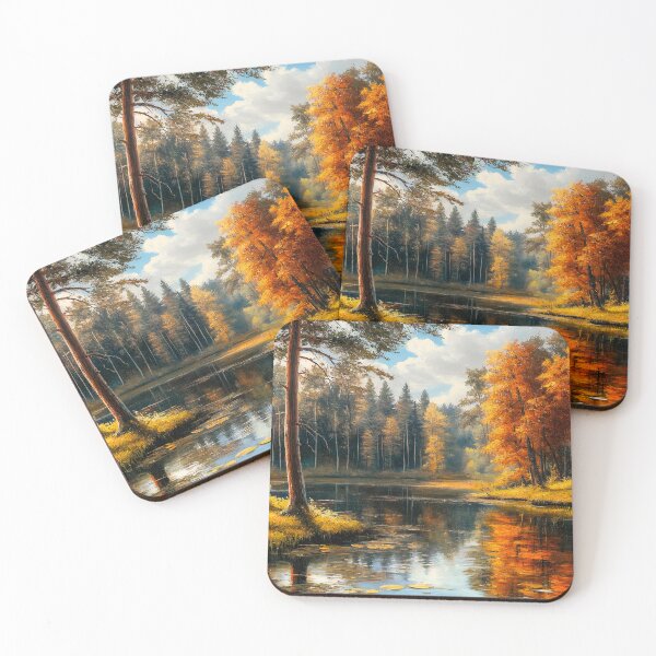 Item preview, Autumn silence at the forest lake by Elin Norrgård designed and sold by VelvetEchoArt.