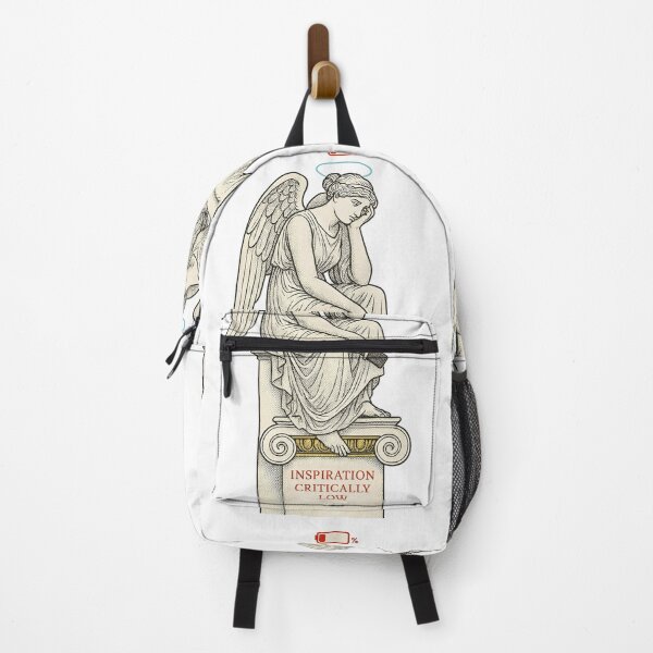 Item preview, Low Battery Angel – Classical Statue with No Inspiration Humour designed and sold by Shoot-The-Moon.