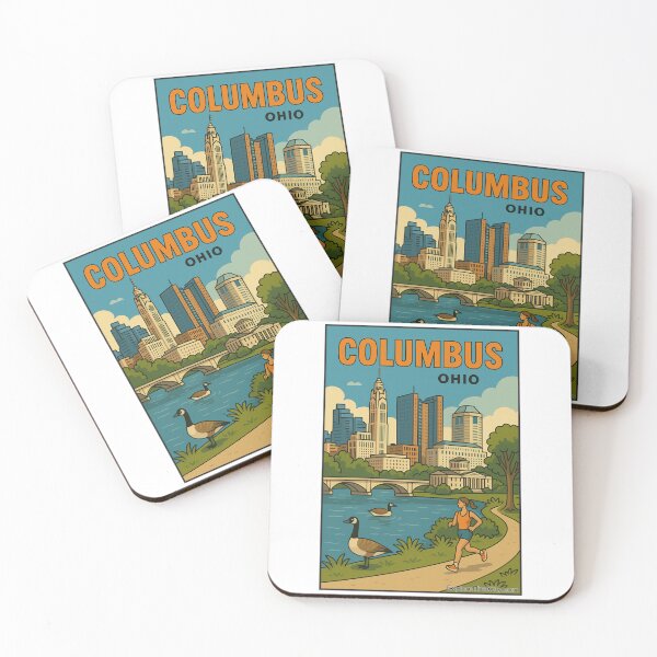 Item preview, Columbus, Ohio – Retro Travel Design designed and sold by Explore That City.