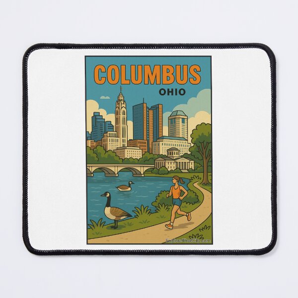 Item preview, Columbus, Ohio – Diseño de viajes retro designed and sold by Explore That City.