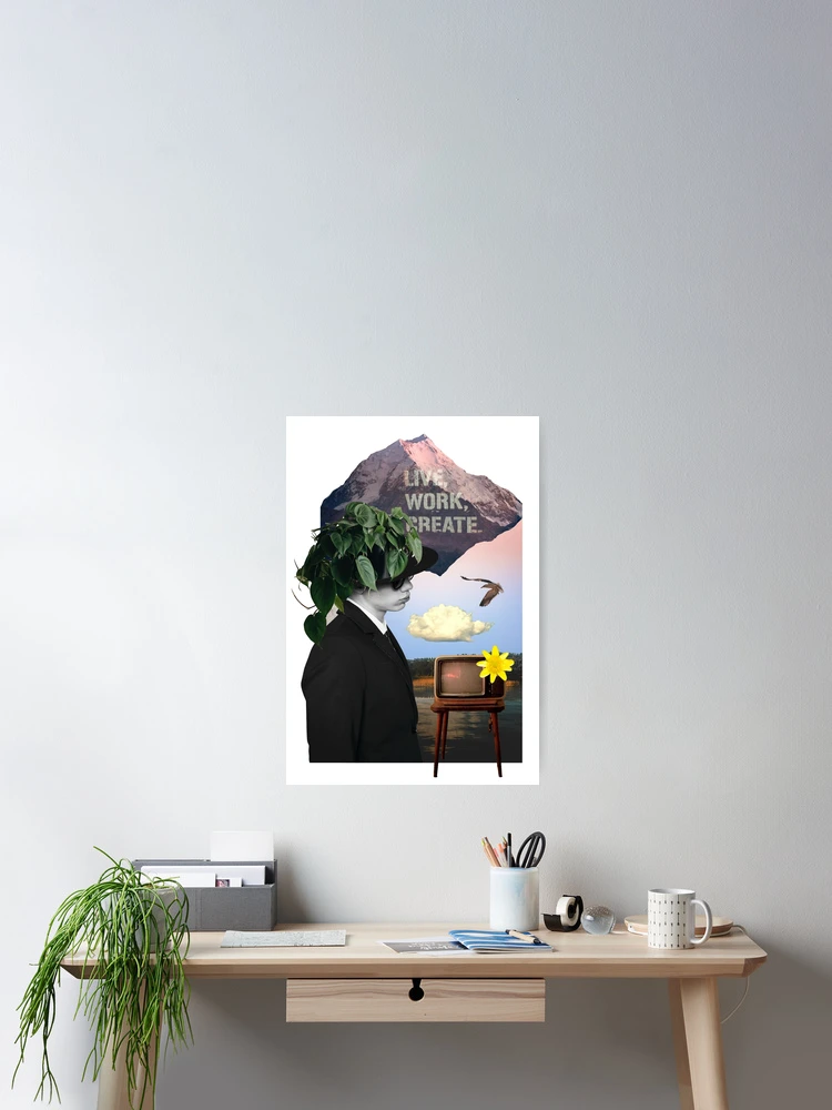 Thumbnail 2 of 3, Poster, Live, work, create designed and sold by CollageLab.
