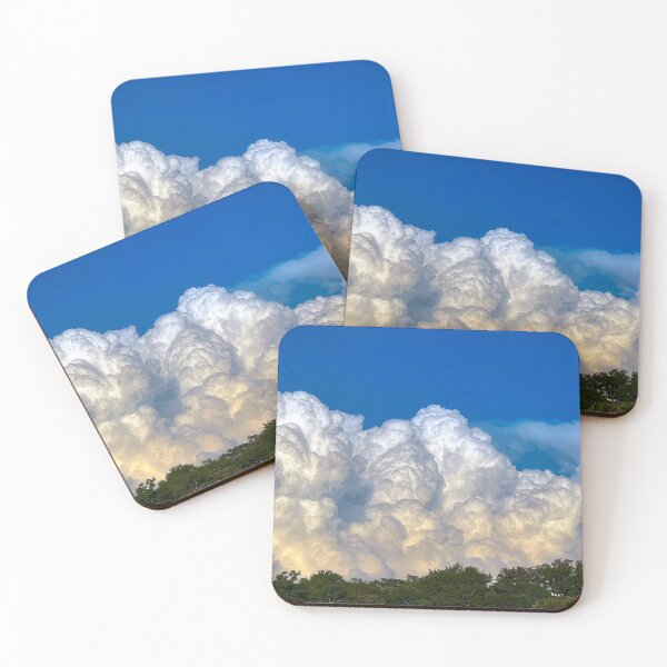 Item preview, Towering Clouds Over Forest – Atmospheric Sky Photography Print designed and sold by Dzmitry Lens.