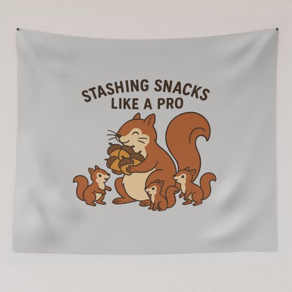 Item preview, Stashing Snacks Like a Pro – Funny Squirrel Parenting Design designed and sold by Meandmyshop.