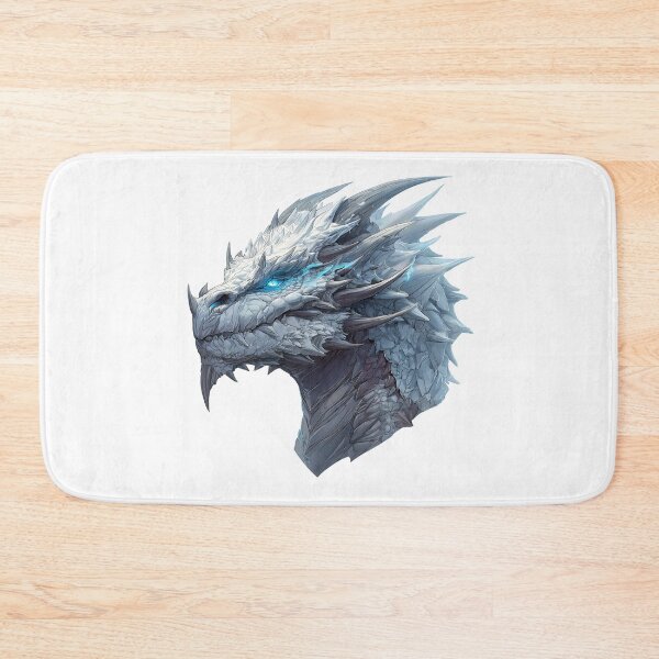 Item preview, Intense Spiked White Ice Dragon Portrait designed and sold by BadAttitudeTees.