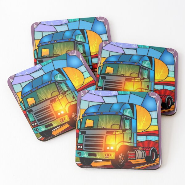 Item preview, Truck broken glass style Chrome Horizon – Sunset Over Torque designed and sold by AwixArslan.