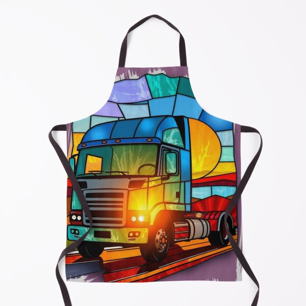 Aperçu de l'œuvre Camion style verre brisé Chrome Horizon – Sunset Over Torque créée et vendue par AwixArslan.