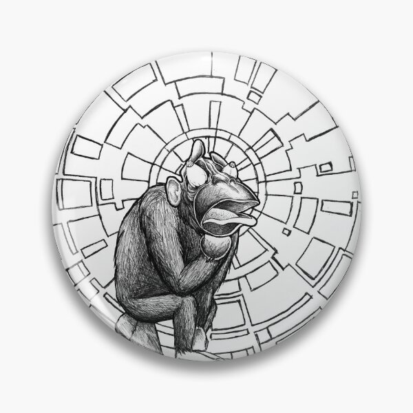 Item preview, thinking monkey designed and sold by ColarteGayart.