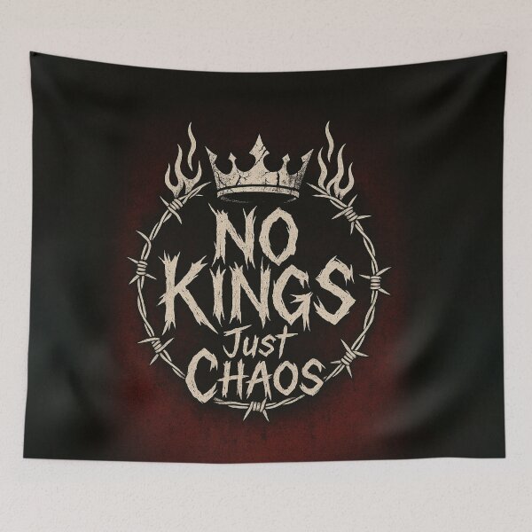 Item preview, No Kings – Just Chaos | Gothic Rebellion Sticker designed and sold by PrometheusStyle.