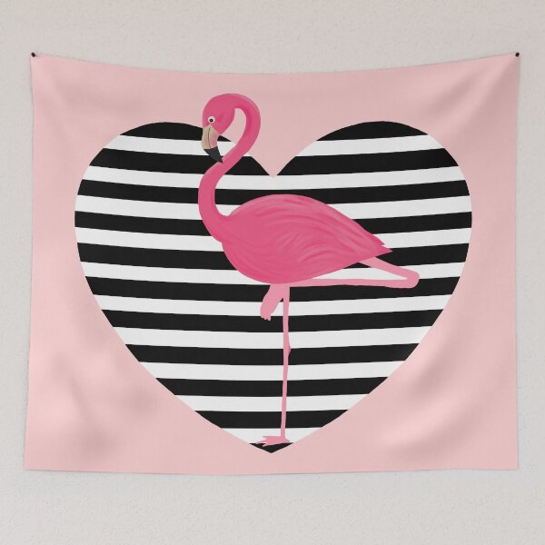 Item preview, Flamingo on Heart - AA0102B designed and sold by LionsHut.