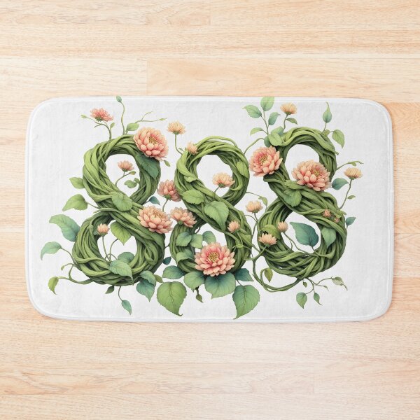 Item preview, Angel Number 888 – ABUNDANCE with Golden-Red Chrysanthemums designed and sold by SolaoLab.