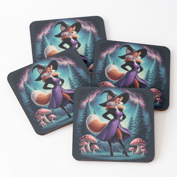 Item preview, Enchanting Fox in Witch's Hat Amidst Magical Forest designed and sold by AnimalAirtistry.