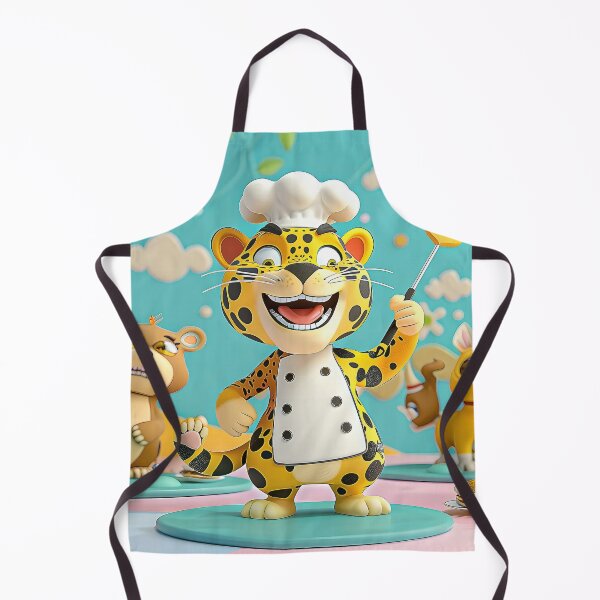 Item preview, Leopard Chef Flipping Pancakes A Playful Cast of Cartoon designed and sold by CheerForGoods.