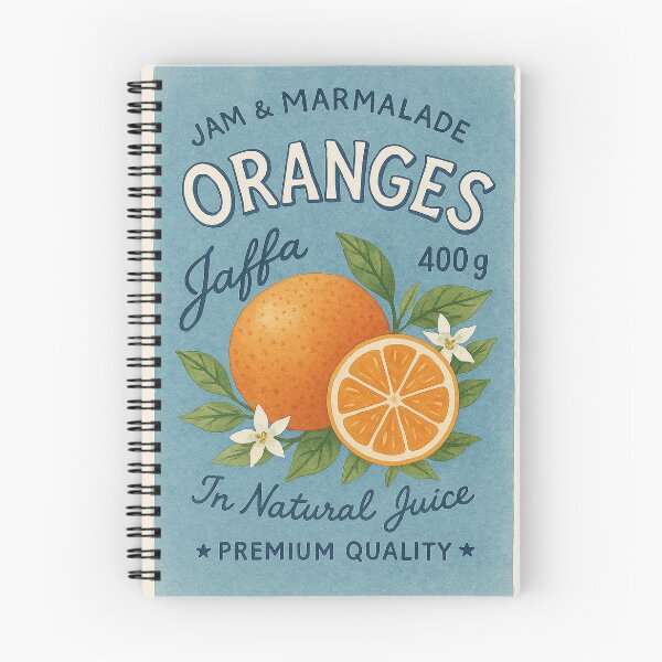 Item preview, Vintage Orange Jam Label Retro Fruit Poster designed and sold by weirdfishes123.