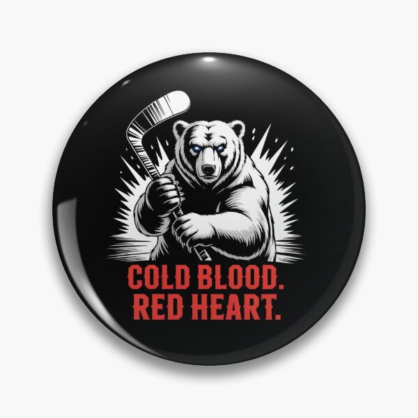 Item preview, Cold Blood Red Heart Polar Bear Hockey designed and sold by Taans-Creation.