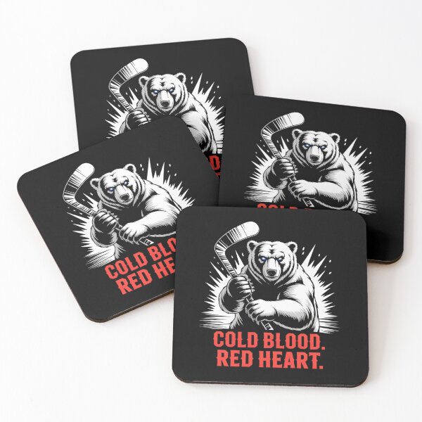Item preview, Cold Blood Red Heart Polar Bear Hockey designed and sold by Taans-Creation.