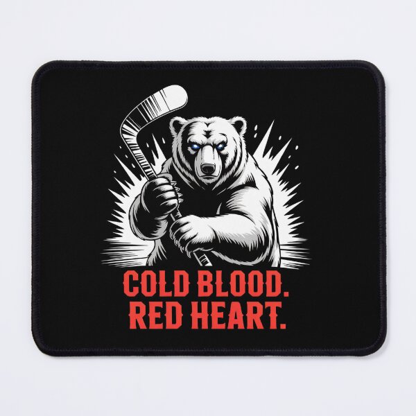 Item preview, Cold Blood Red Heart Polar Bear Hockey designed and sold by Taans-Creation.