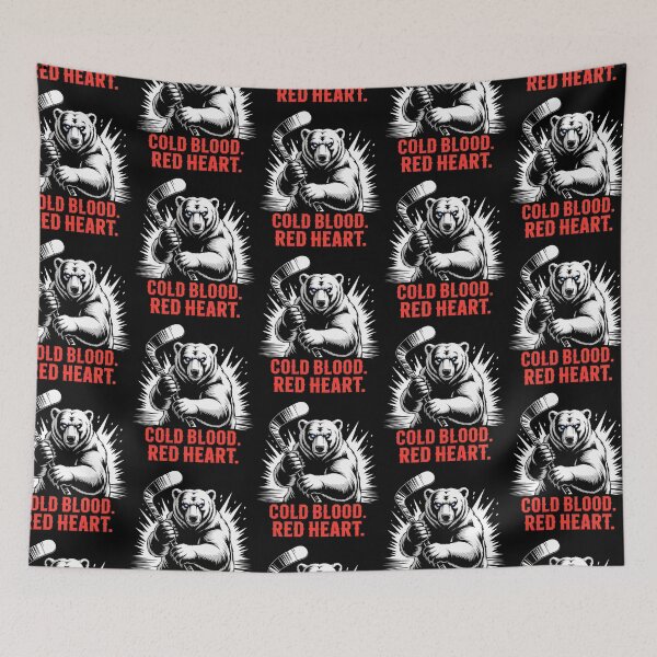 Item preview, Cold Blood Red Heart Polar Bear Hockey designed and sold by Taans-Creation.