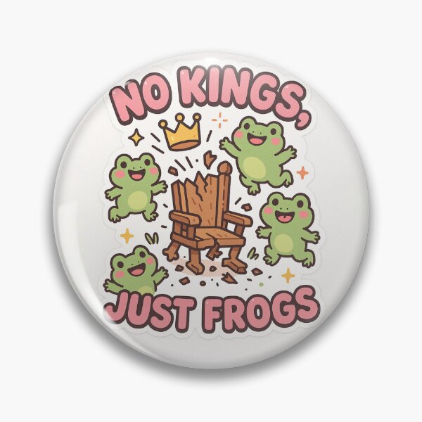 Item preview, No Kings, Just Frogs – Funny Anti-Throne Sticker designed and sold by PrometheusStyle.