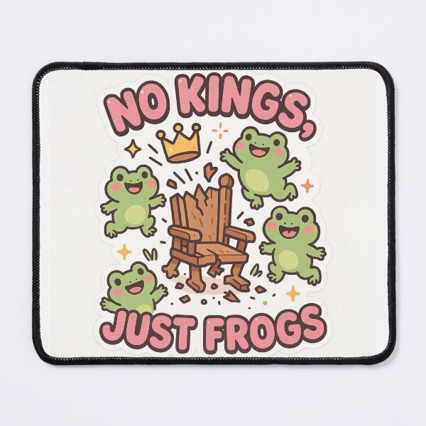 Item preview, No Kings, Just Frogs – Funny Anti-Throne Sticker designed and sold by PrometheusStyle.