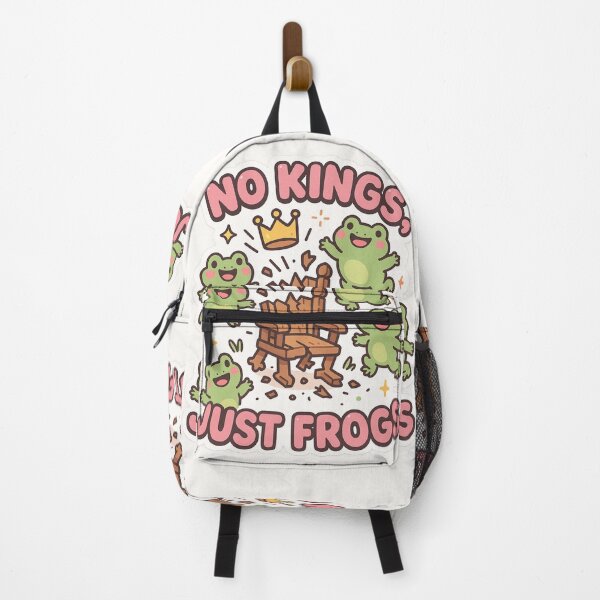 Item preview, No Kings, Just Frogs – Funny Anti-Throne Sticker designed and sold by PrometheusStyle.