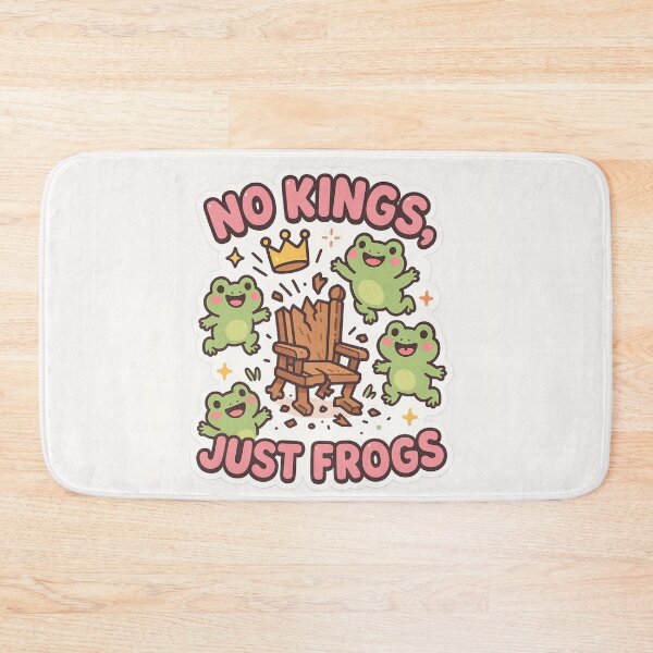 Item preview, No Kings, Just Frogs – Funny Anti-Throne Sticker designed and sold by PrometheusStyle.