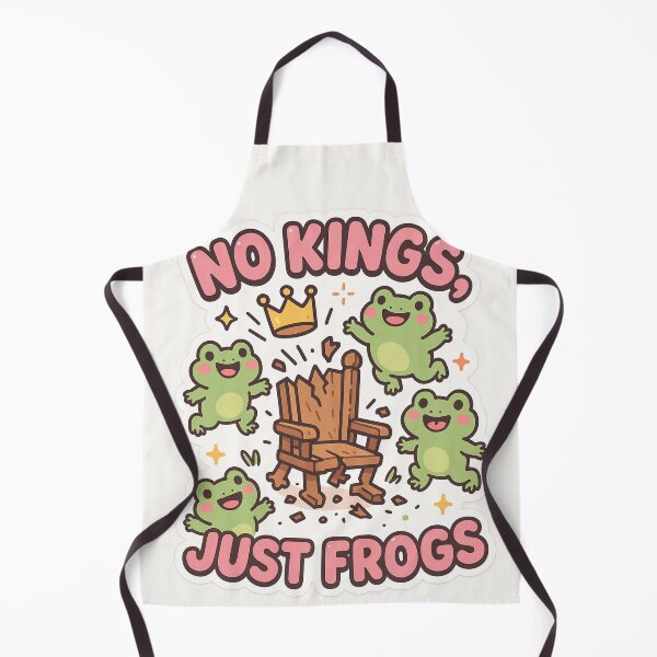 Item preview, No Kings, Just Frogs – Funny Anti-Throne Sticker designed and sold by PrometheusStyle.